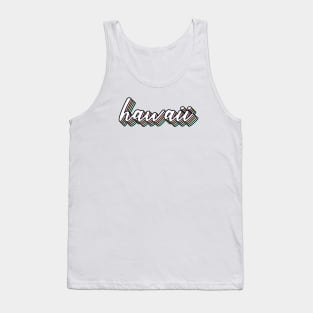 Rainbow Cursive Hawaii Design Tank Top